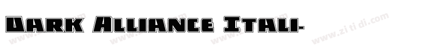 Dark Alliance Itali字体转换